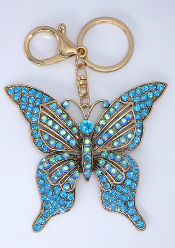 Crystal blue butterfly - blue,