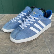ADIDAS Munchen Originals Mens Suede Terrace Casuals Trainers Blue UK Size 8