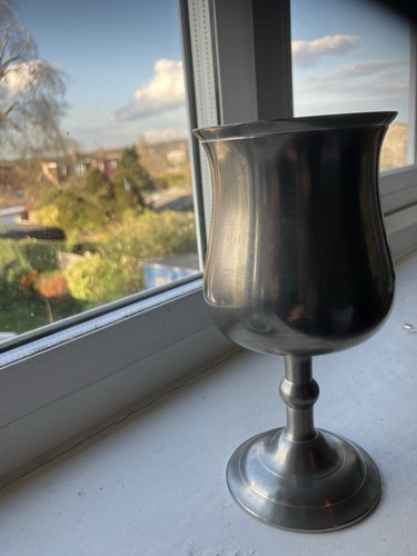 Antique pewter glass - /goblet, x