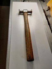 panel beating hammer.3 cm round face .2.5 cm square face.  32cm o/ALL length. 