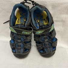 NERF AMMO Youth Shoes - Size 13 Closed Toe Black & Blue Water Shoes Sandals
