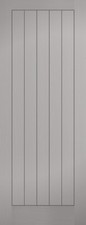 Internal Light Grey Textured Vertical 5 Panel Moulded Semi Solid Doors