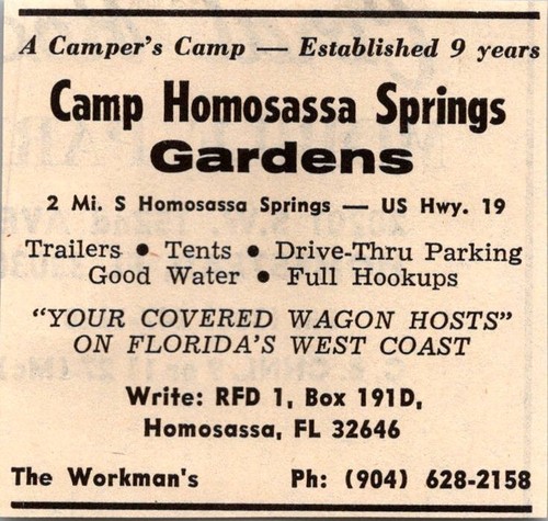Camp homosassa springs gardens - springs,