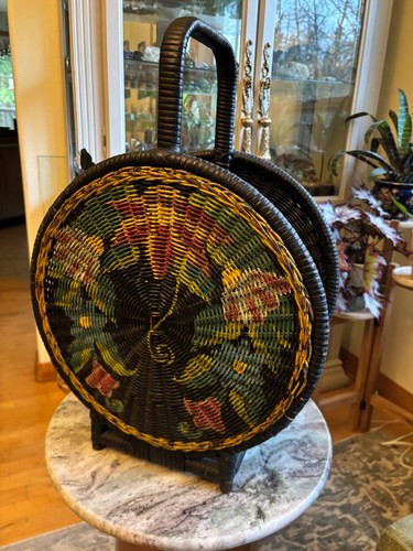 Rare large floor wicker basket - rare,