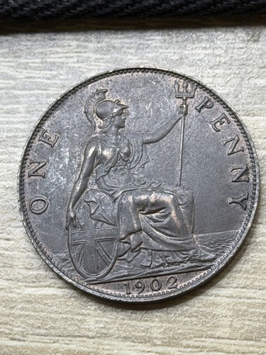 Edward vii penny 1902 - penny,, 1902,