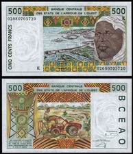 WEST AFRICAN STATES 500 FRANCS (P710Km) N. D. (2002) SENEGAL UNC