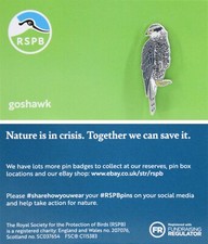 Rspb pin badge niic goshawk - niic,