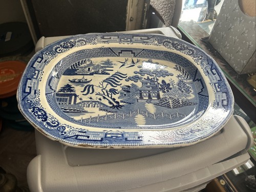 Antique victorian blue - &, white