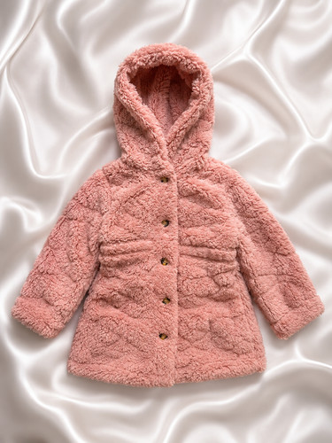 Girls teddy coat - coat, hooded