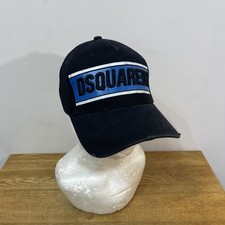 Dsquared2 Laminated Logo Cap men's black baseball cap - Distressed one size