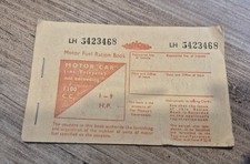 Vintage  Motor Car Fuel Petrol Ration Book 