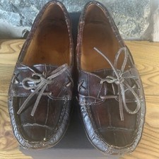 Ralph Lauren Women’s Vintage Brown Alligator Moccasins In Original Box
