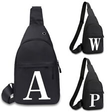 Letter Chest Bag Pack Travel Sport Shoulder Sling Backpack Cross Body Outdoor UK
