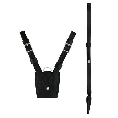 Black leather sword frog made - sword,