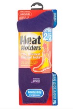 LADIES HEAT HOLDER THERMAL SOCKS 4-8 UK 37-42 , 5-9 us PURPLE