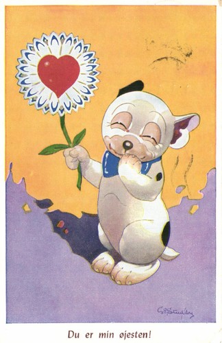 Bonzo dog love flower - bonzo,