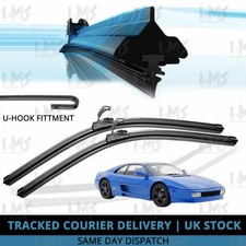 For Ferrari 348 GTB 90-94 Front Windscreen 20" 20" Flat Aero Wiper Blades Set