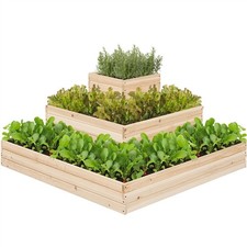 3-Tier Fir Wood Raised Garden
