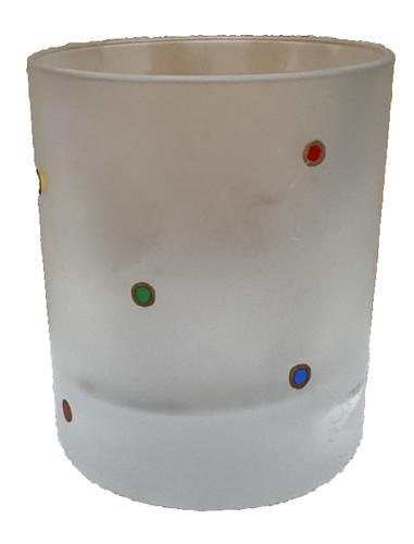 Vintage frosted glass tumbler - glass,
