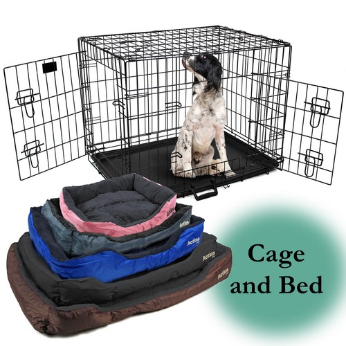 Dog cage with bed - dog,
