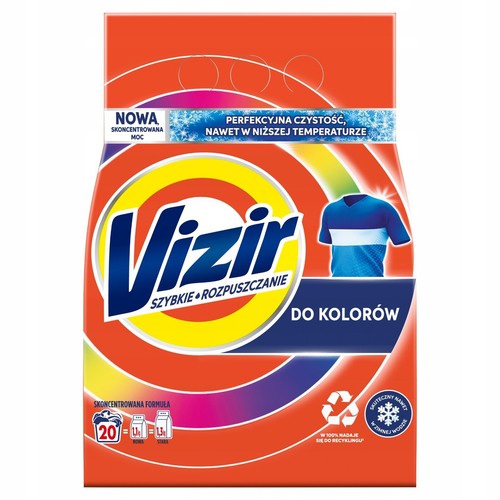 Vizir laundry powder 1kg - powder, –