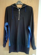 WOMENS/ LADIES BLACK NET and FAUX SILK TRACKSUIT BOTTOM UK10 /TOP UK12