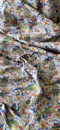 White multicoloured peacocks - white,
