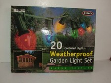 Ring 20 Outdoor Weatherproof Garden Christmas Light Set Coloured Lights 6.25m