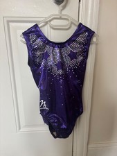 Milano new gymnastics sport leotard purple girls size 32 age 11-13