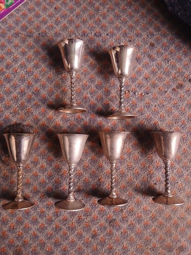 Silver plate goblets set - goblets,
