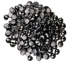 360pcs Black Glass Pebbles
