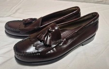 G. H. Bass Bradford Weejuns Penny Burgundy Oxblood Tassel Loafers UK 8.5 EU 42.5
