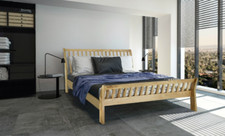 Solid Oak Sleigh Style Bed