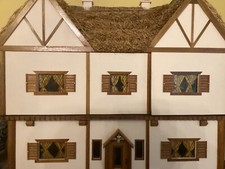 IMPRESSIVE SCRATCH BUILT DOLLS HOUSE, THATCHED ROOF