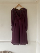 LK Bennett Maroon Silk Dress