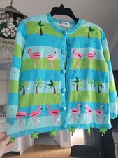 Green and blue striped palm