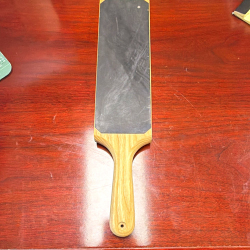 Wood handle paddle leather - handle,