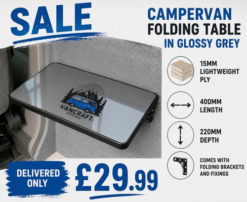 Folding campervan table shelf - campervan,