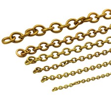 Solid Brass Chain 4-15mm Width Necklace Jewelry Bags Craft Chain Sold Per Meters
