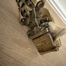 Victorian Heavy Brass THERMOPYLAE Wall Mounted Bell C1900 A/F Rare Item 7”tall