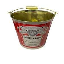 Budweiser Red Metal Ice Bucket