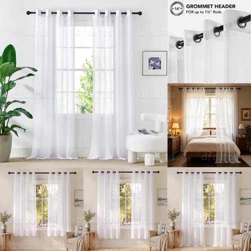 Pair voile eyelet - pair, (2