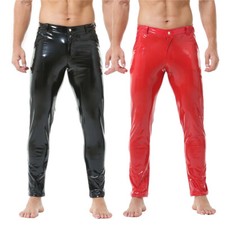 Men PVC Leather Slim Fit Tight