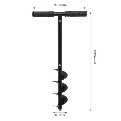 Shaped earth garden - t-shaped, auger