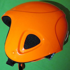 KIDS ORANGE SKI RACER HELMET SIZE 53CM- 56CM - GOOD CONDITION - DECATHLON WED'ZE