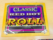 Classic RED HOT Roll Arcade Machine Glass (Mounted) - For Man Cave etc