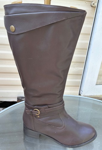 Dark brown leather wide - leather,