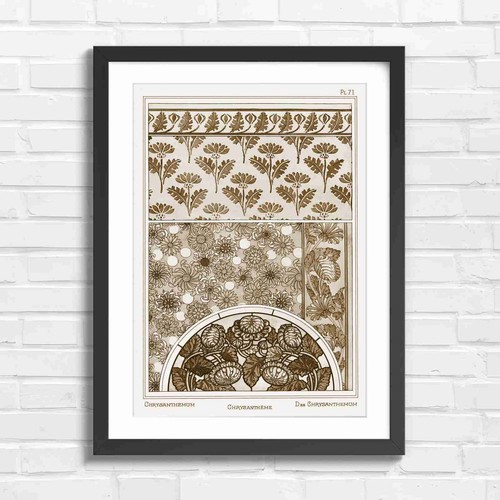 Chrysanthemum art nouveau - chrysanthemum,