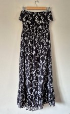 Monsoon 100% Silk Black White