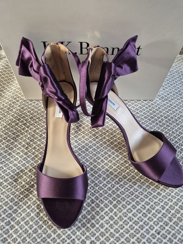 Bennett purple satin bow - purple,